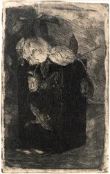 Fleurs dans une jarre japonaise