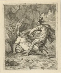Pélée capturant Thétis (Scènes de la vie d