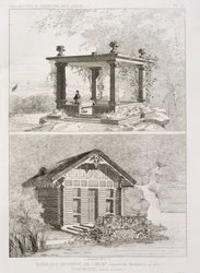 Terrasse couverte de ciment et tonnelle conçue par Danjoy, c.1880