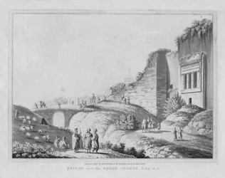 Pont sur le ruisseau Cédron. Jean, 18.1, 1830