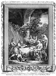 Édouard, le Prince Noir, relatant les détails de la bataille de Poitiers, XIXe siècle