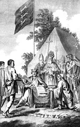 Le roi Jean signant la Magna Carta, 1215, 18e siècle