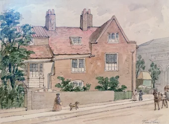 Vieilles maisons à Kennington Green, 1855
