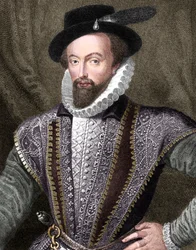 Sir Walter Raleigh, écrivain, poète, courtisan, aventurier et explorateur anglais, 1821