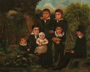 Abraham Clark et ses enfants, 1822