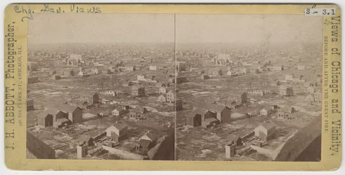 Stéréographie de la vue vers le nord-nord-ouest depuis la tour d