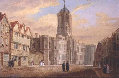 Oxford : Tom Tower et la façade ouest du Christ Church College