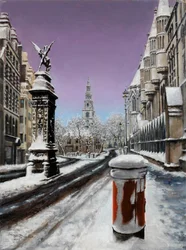 Rue Fleet sous la neige, 2000 (peinture à l