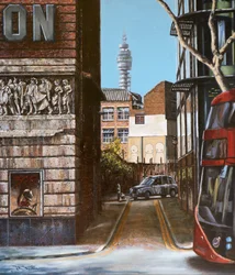 Odian contre la Poste, 2015 (huile sur toile)