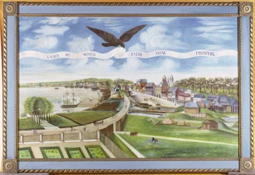 Vue de la Nouvelle-Orléans depuis la plantation de Marigny