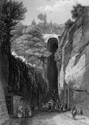 La Grotte de Posillipo près de Naples, Italie, 19e siècle