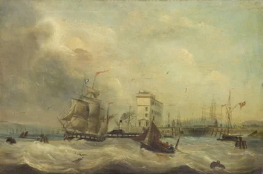 Docks de Cardiff (huile sur toile)