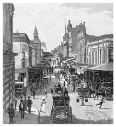 King Street, Sydney, Nouvelle-Galles du Sud, Australie, 1886