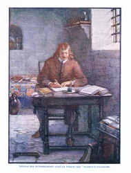 Pendant son emprisonnement, Bunyan a écrit Le Voyage du Pèlerin, de la littérature anglaise publiée par T C & EC Jack, vers 1920