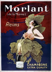 Affiche pour le Champagne Morlant, par J. Stall, 20e siècle