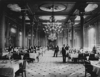 Salle à manger du Palmer House, vers 1880
