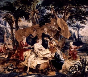 La Découverte de Moïse, réalisée dans les ateliers de Frans et Pieter van de Borcht, vers 1763