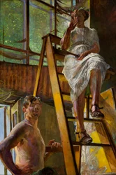 Satyre et un modèle