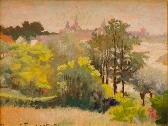 Vue de Cracovie depuis Zwierzyniec
