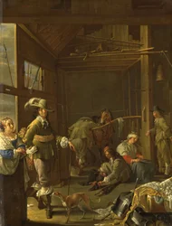 Soldats dans une étable, vers 1655 (huile sur toile)