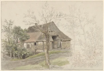 Maison de paysan avec des arbres à Delden