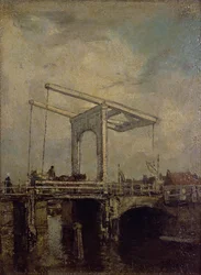 Un pont-levis dans une ville hollandaise, 1875
