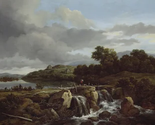 Paysage avec cascade
