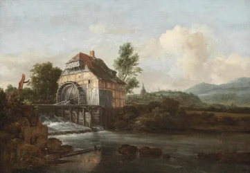 Paysage avec un moulin à eau, vers 1680