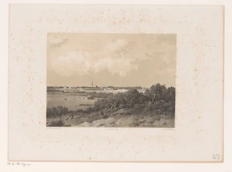 Paysage avec village à l