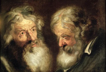 Têtes de deux vieux hommes