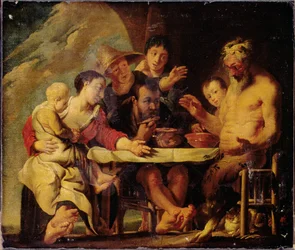Le satyre et les paysans