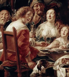 Le roi boit (détail)