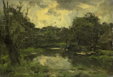 Paysage avec bateau