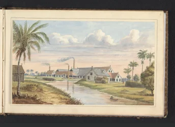 Plantation de sucre Visserszorg sur la rivière Commewijne, Album avec dessins du Suriname, p.6 (50)