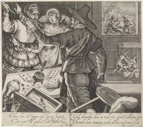 Bagarre de joueurs de cartes avec des armes tirées