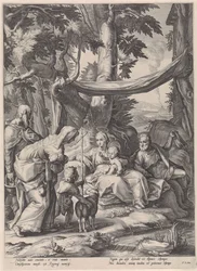 Sainte Famille avec Élisabeth, Zacharie et l