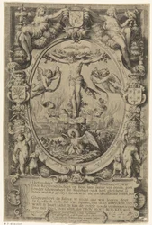 Crucifixion dans un cadre allégorique