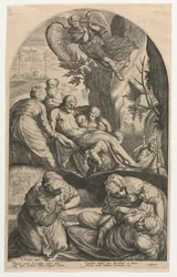 Les disciples du Christ portant son corps au tombeau, 1594