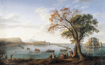 Chasse de foulques au lac Fusano