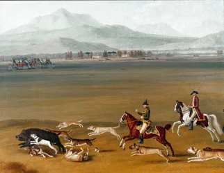 Ferdinand IV chassant le sanglier sur le domaine de Cassano (détail)