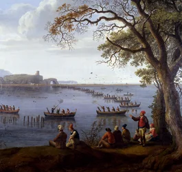 Ferdinand IV chassant les foulques sur le lac Fusaro (détail)