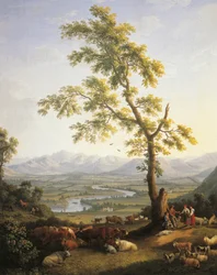 Printemps, vue du Volturno et du Matese