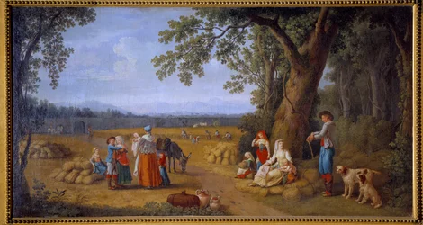 La moisson à Carditello près de Caserte