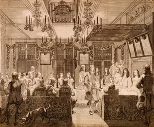Le grand festin des États de Hollande fait au roi et à la famille royale, 1660