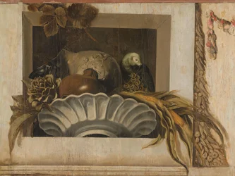 Nature morte avec un bol de maïs