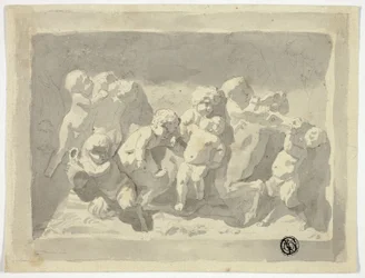 Bébés Satyres et Putti jouant avec l