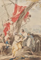 Jupiter (sous les traits de Diane) et Callisto
