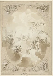 Projet pour une peinture de plafond avec l