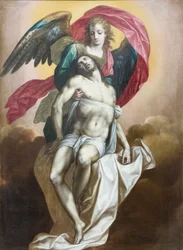 Christ mort soutenu par un ange