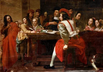 Jésus et le publicain (peinture sur toile)